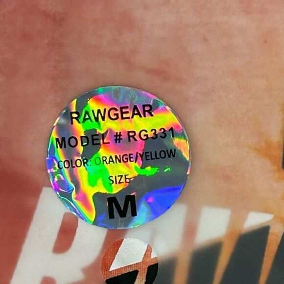 Raw Gear NWT men's orange/yellow tank in‎ medium RG331 - Picture 3 of 9